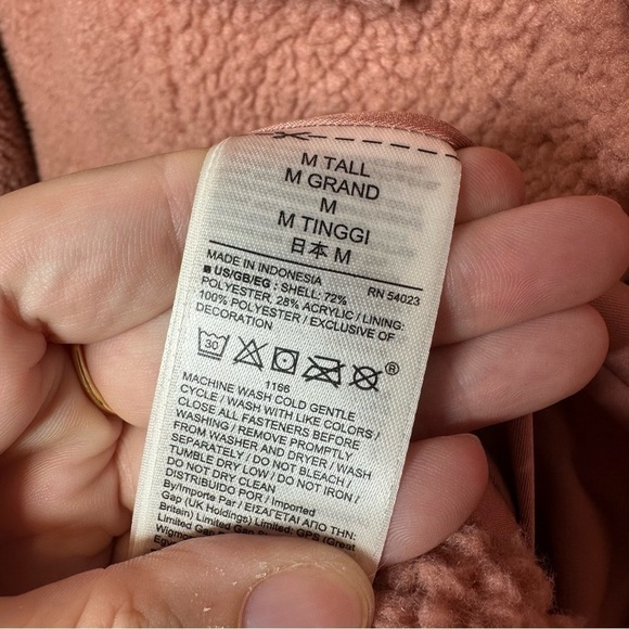 GAP Icon Sherpa Jacket in Earthenware Red - Picture 5 of 5